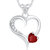 Vk Jewels Decent Heart Valentine Rhodium Plated Pendant - P1728r Vkp1728r by Vkjewelsonline 