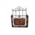 Onlineshoppee Wooden  Iron Magazine Holder/Rack With Handcarving Work Set OF 2