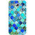 EYP Dark Blue Moroccan Tiles Pattern Back Cover Case For Samsung A8