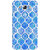 EYP White Blue Moroccan Tiles Pattern Back Cover Case For Samsung A8