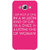 EYP Quote Back Cover Case For Samsung Galaxy J7