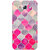 EYP Pink Grey Moroccan Tiles Pattern Back Cover Case For Samsung Galaxy On5