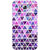 EYP Purple Triangles Pattern Back Cover Case For Samsung Galaxy On7