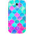 Enhance Your Phone Pink Blue Moroccan Tiles Pattern Back Cover Case For Samsung Galaxy S3 Neo E340294