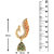 Traditional Ethnic Peacock Gold Plated Jhumki Dangler Earrings by Donna ER30102G