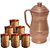 Rime India() Pure Copper Maharaja Water Jug with 6 Copper Luxury Glass for Ayurvedic Health Benefits