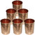 Rime India() Handmade Pure Copper Hammered Glass set of 6 Glass for Ayurvedic Health Benefits