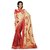 VEERANGANA Firstloot Fine-looking Beads Bordered Banarsi Crape Saree