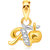 VK Jewels Alphabet Collection Initial Pendant Letter A Gold and Rhodium Plated- P1526G VKP1526G