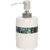Opulent Homes soap dispenser with green mother of pearl line