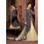 RapidDukan Semi-Stitched Navy Blue Color Gown Suit Dupatta Material SF361