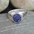 5 Ct Beautiful Handmade Handmade 92.5 Sterling Silver Blue Sapphire Gemstone Ring - HR172