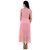 Westchic Womens Pink  Black Georgette Long Dress