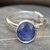 6 Ct Natural Blue Sapphire Sterling Silver Adjustable Ring For Men  Women CH330