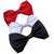 Wholesome Deal red navy blue and white neck bow tie (Pack of three)
