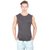 Hypernation Round Neck With Dark Grey Color Cotton Muscle T-shirt