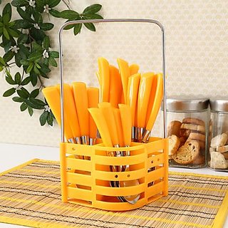 24 Pcs. Rosa Cutlery Set With Stand