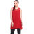 La Stella Women Red Crepe Casual Tunic (L16135)