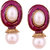 Vendee Fashion Purple Kundan Studded Earrings (8603C)