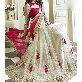 Shopclues sarees party wear embroidery sale