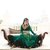 Ethnic Culture Green Georgette Un-stiched Anarkali Suit Dress Material 500-16383