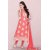 Ethnic Culture Pink Georgette Semi-stitched Anarkali Suit