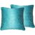 Lushomes Turquoise Twinkle Star Cushion Covers  12 x 12 Pack of 2
