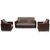 Westido Sofa Set in Brown upholstery with 4 Cushions