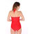 Nidhi Munim Classic Red Rouched Halter Swimsuit