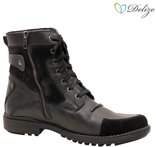 Shop Delize Men's Black Boots Online 