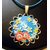 Polymer Clay Pendant in Bright Blue