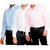 Grahakji Men's Regular Fit Formal Poly-Cotton Shirt Pack of 3