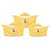 Milton Regalia Glass Lid 3 pcs Jr. Gift Set (430, 850, 1400 ml) Casseroles - Yellow