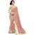 Indian Women Pink Georgette Embroidered Saree With Blouse
