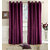 Homefab Set of 3 Wine Plain Door Curtains (7X4 ft.)