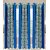 Blue Polyester Door Eyelet Stitch Curtain Feet (Combo Of 3)