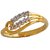 ENZY Bewitching Rhodium Plated CZ Ring for Women