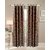 Homefab Set of 3 Brown Floral Door Curtains (7X4 ft.)