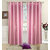 Homefab Set of 3 Pink Plain Window Curtains (5X4 ft.)
