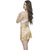 Babydoll With Sexy Back In Golden Satin  (NS0356P24)