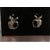 Apple Shape - Silver Color Studs with Crystals