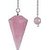 Rosequartz Faceted Pendulum Healing Crystal Chakra Dowsing Reiki Gemstone