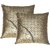Lushomes Green Cushion Covers with Gold Foil Print (Pack of 2)