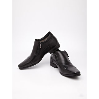 Cobblerz Leather Slip-ons With Zipper