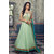 Finedeal Pista Green Net Embroidered Anarkali Salwar Suit Dupatta Material SF374