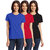 Espresso Womens T-Shirt Combo Pack Of 3 (ESP-5085-RLRB)