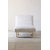 Fabhomedecor - Deep Comfortable Wooden  Metal Fabric Uplostry L Shape Sofa Cum Bed - White Cream