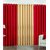 Iliv Plain Eyelet Curtain 7 feet ( Set Of 3 ) Red  Fawn