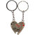 Anishop love in a heart Metal Keychain - set of 2