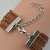 GirlZ! One Direction Infinity Leather Multilayer double heart bracelet  Brown